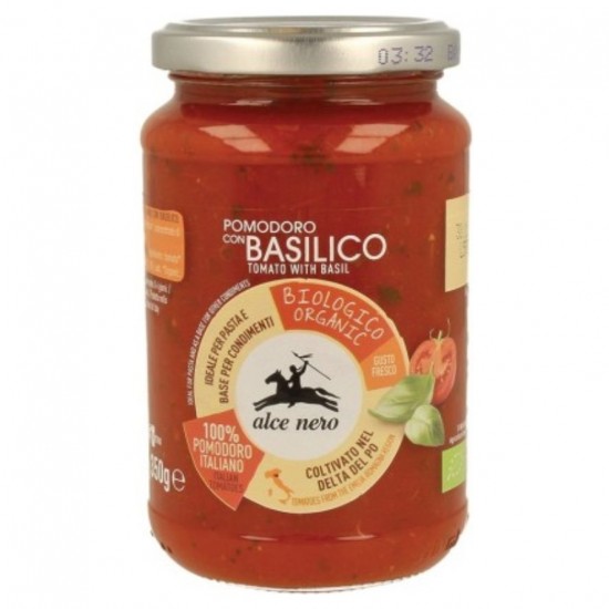 Salsa de Tomate con Albahaca Bio 350g Alce Nero Salsa de Tomate con Albahaca Bio 350g Alce Nero