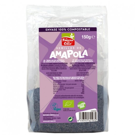 Semillas de Amapola 100% comp. 150g Bio La Finestra sul Cielo Semillas de Amapola 100% comp. 150g Bio La Finestra sul Cielo