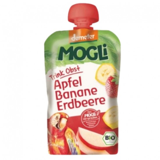 Smoothies Manzana Platano Fresa Bio 120g Mogli Smoothies Manzana Platano Fresa Bio 120g Mogli
