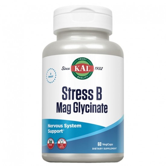 Stress B Mag Glycinate 60 vegcaps Kal Stress B Mag Glycinate 60 vegcaps Kal