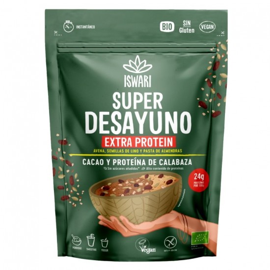 Super Desayuno Extra Protein Vegan 360g Iswari Super Desayuno Extra Protein Vegan 360g Iswari