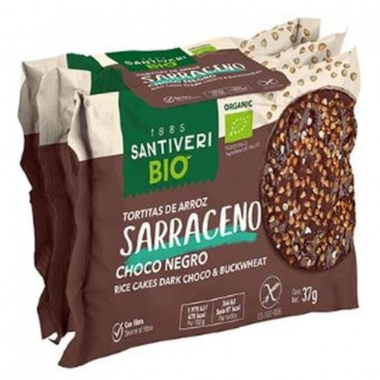 Tortitas Arroz con Sarraceno Chocolate Negro Bio 111g Santiveri