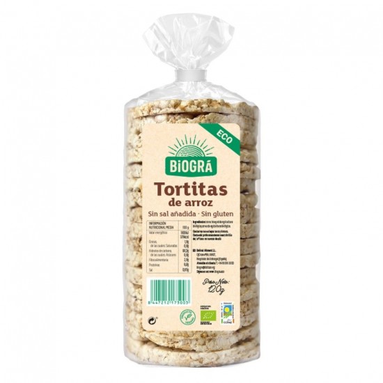 Tortitas Arroz Sin Gluten SinSal 120g Biogra Tortitas Arroz Sin Gluten SinSal 120g Biogra