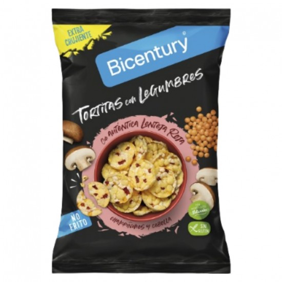 Tortitas Lentejas Champiñon Sin Gluten 60g Bicentury Tortitas Lentejas Champiñon Sin Gluten 60g Bicentury