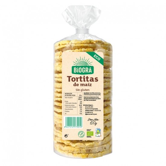 Tortitas Maiz Eco Sin Gluten 120g Biogra Tortitas Maiz Eco Sin Gluten 120g Biogra