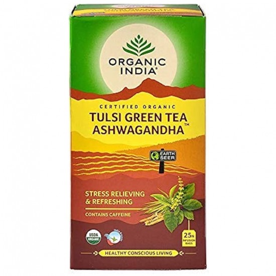 Tulsi Greentea Ashwagandha Eco 25inf Organic India