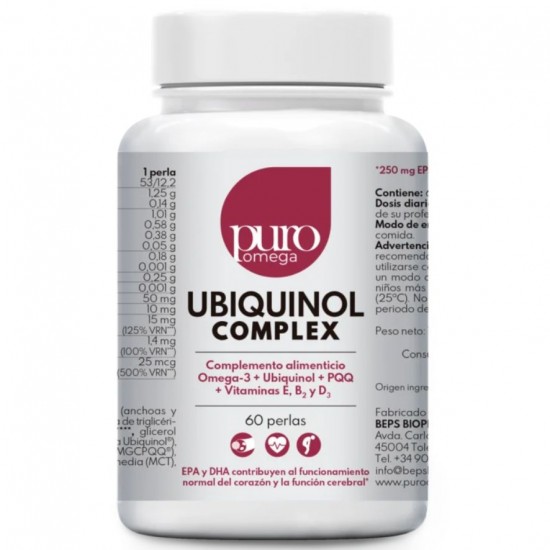 Ubiquinol Complex Beps 60 perlas Puro Omega Ubiquinol Complex Beps 60 perlas Puro Omega