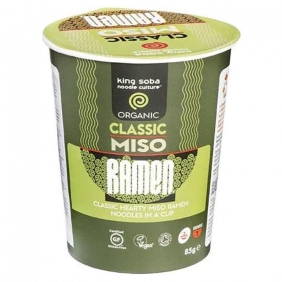 Vaso Sopa Ramen Miso Bio 85g King Soba