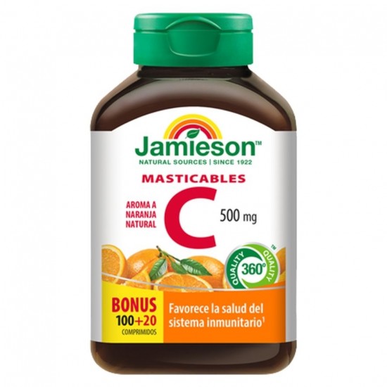 Vitamina C 500mg Masticable 120comp Jamieson Vitamina C 500mg Masticable 120comp Jamieson