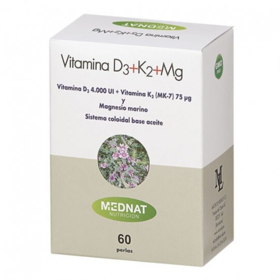 Vitamina D3 K2 Mg 60 Perlas Mednat Nutrition Vitamina D3 K2 Mg 60 Perlas Mednat Nutrition