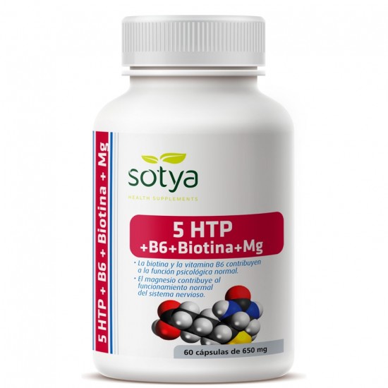 5-Htp B6 Biotina Magnesio 750Mg 60comp Sotya