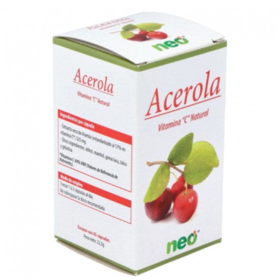 Acerola y Vitamina-C 45caps Neo