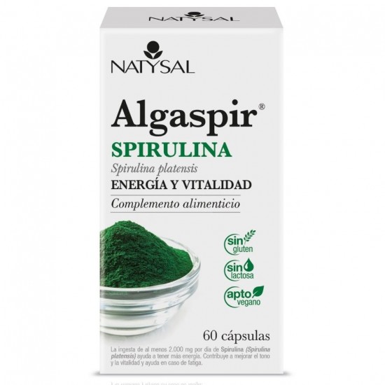 Algaspir Spirulina Sin Gluten Vegan 60caps Natysal