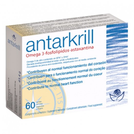 Antarkrill Aceite de Krill y Omega Serum Sin Gluten 60 Perlas Bioserum