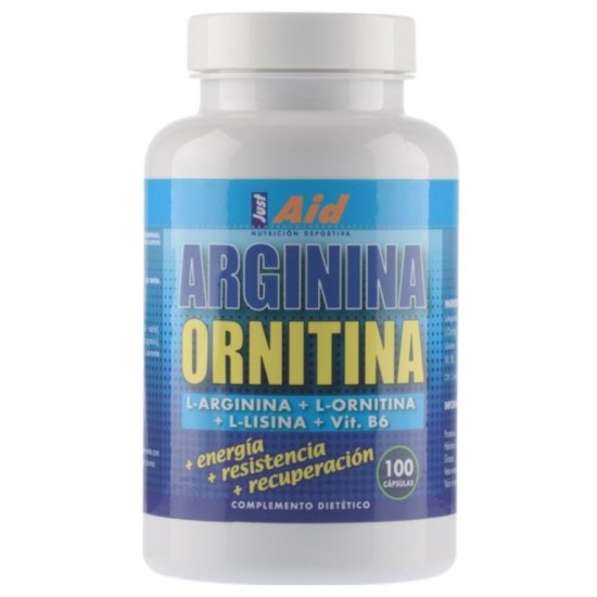 Arginina Ornitina Aminoacidos 100comp Just-Aid