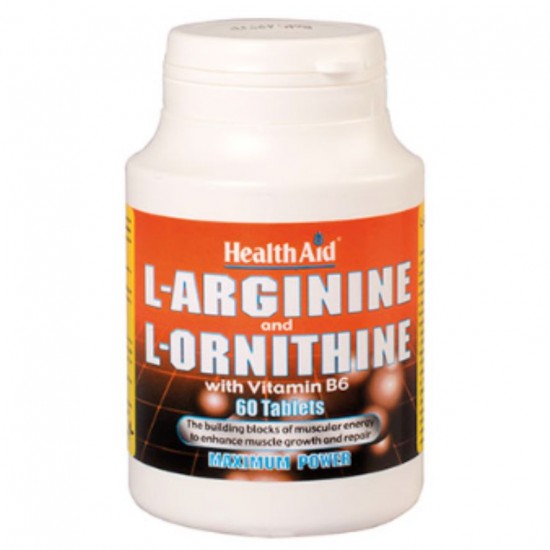 Arginina Ornitina Vitamina B6 60caps Health Aid