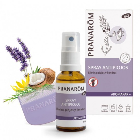 Aromapar Spray Antipiojos + Peine Bio 30ml Pranarom