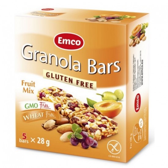 Barrita de Cereales Fruit Mix Sin Gluten 5x28g Emco