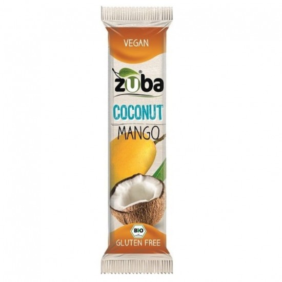 Barrita de Coco y Mango Sin Gluten Bio Vegan 12uds Zuba