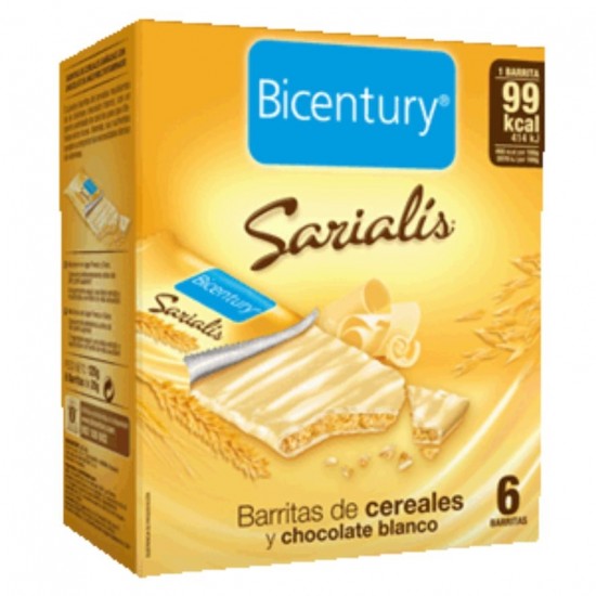 Barritas de Cereales y Chocolate Blanco Saciantes 160g Bicentury Barritas de Cereales y Chocolate Blanco Saciantes 160g Bicentury