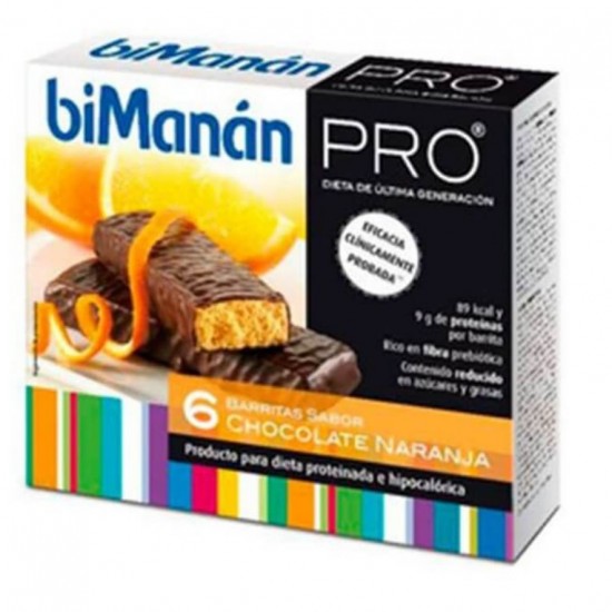 Barritas Proteinas Chocolate Naranja 6uds Bimanan Pro