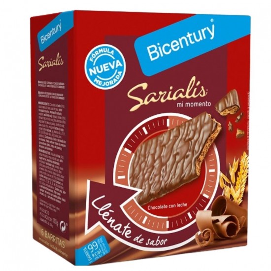 Barritas Saciantes Cereales Chocolate con Leche Sarialis 10uds Bicentury