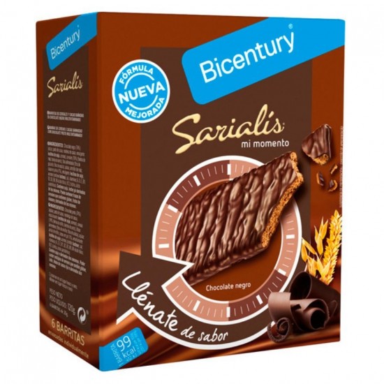 Barritas Saciantes de Cereales y Chocolate Negro Sarialis 120g Bicentury