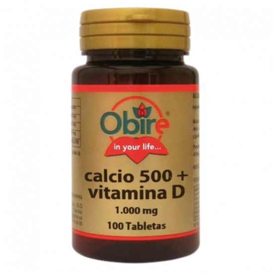 Calcio 500 y Vitamina-D 1000Mg 100comp Obire