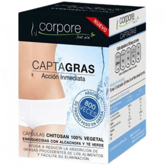 Captagras Chitosan Vegetal 60caps Corpore Diet