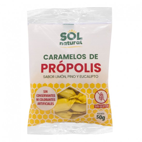 Caramelos de Propolis Sin Gluten 50g Solnatural