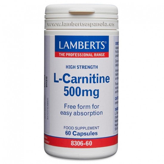 Carnitina 500Mg 60caps Lamberts