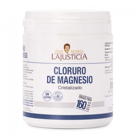 Cloruro de Magnesio Cristalizado Sin Gluten Vegan 400g Ana Maria Lajusticia