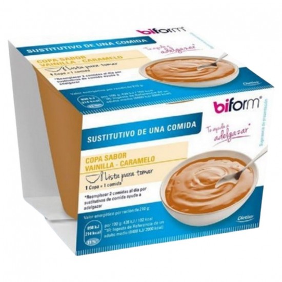 Copa Sustitutiva Vainilla Caramelo 210g Biform Copa Sustitutiva Vainilla Caramelo 210g Biform