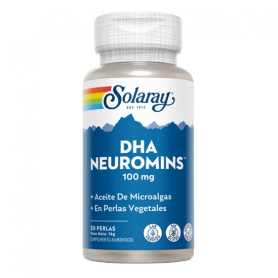 DHA Neuromins 100Mg Sin Gluten Vegan 30 Perlas Solaray