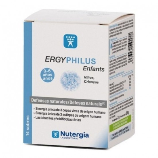 Ergyphilus Probioticos Niños Sin Gluten 14 Sobres Nutergia