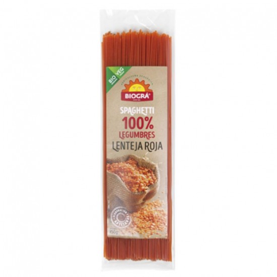 Espagueti de Lentejas Rojas Bio Vegan 250g Biogra Espagueti de Lentejas Rojas Bio Vegan 250g Biogra