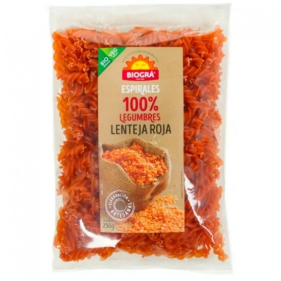 Espirales de Lentejas Rojas Bio Vegan 250g Biogra Espirales de Lentejas Rojas Bio Vegan 250g Biogra