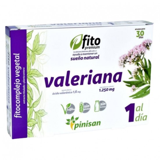 Fito Premium Valeriana Sin Gluten Vegan 30caps Pinisan
