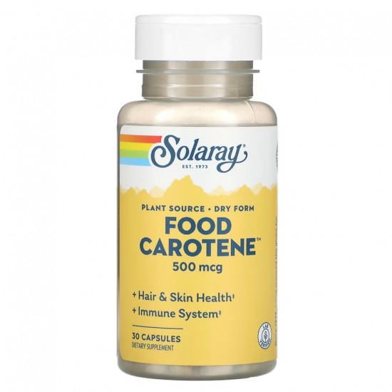 Food Carotene 500mcg 30caps Solaray