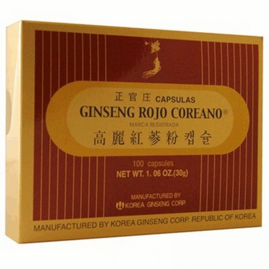 Ginseng Rojo Coreano 100 Capsulas Grc