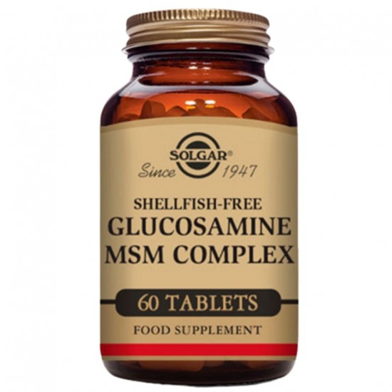 Glucosamina MSM Complex Sin Gluten Vegan 60caps Solgar