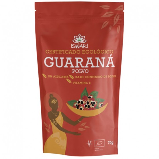 Guarana en Polvo Sin Gluten Bio Vegan 70g Iswari
