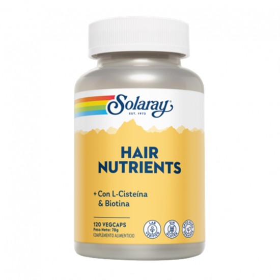 Hair Nutrients Sin Gluten Vegan 120caps Solaray