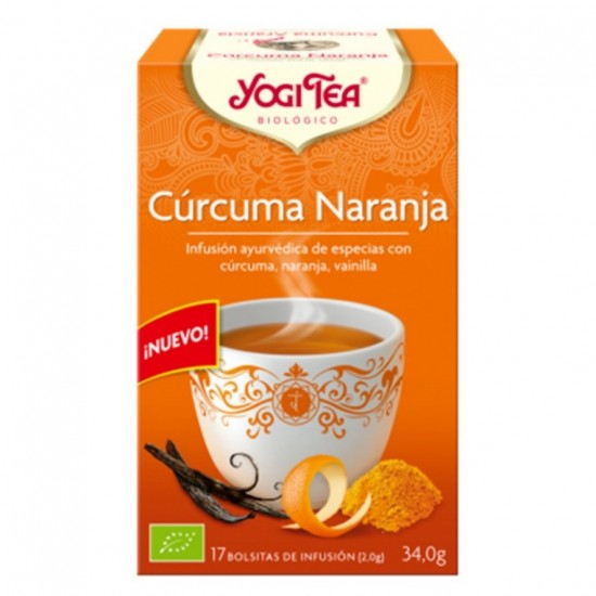 Infusion de Curcuma con Naranja Sin Gluten Bio Vegan 17inf Yogi Tea