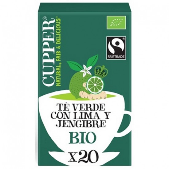 Infusion Te Verde Lima y Jengibre Bio 20inf Cupper Infusion Te Verde Lima y Jengibre Bio 20inf Cupper