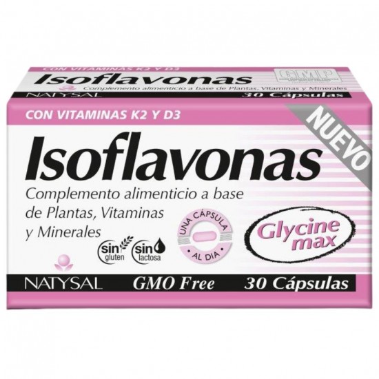 Isoflavonas Con Vitaminas K2 Y D3 30 Capsulas Natysal