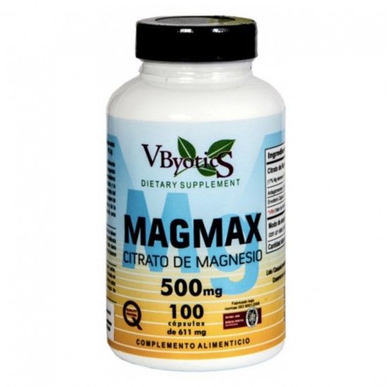 Magmax Citrato Mag 500Mg Vbyotics | 100Cap