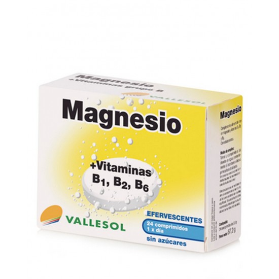 Magnesio + Vitamina B Efervescente 24comp Vallesol