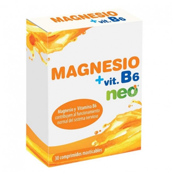 Magnesio + Vitamina B6 Sin Gluten 30comp Neo