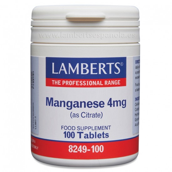 Manganeso Aminoquel 4Mg 100caps Lamberts